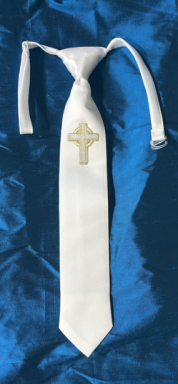 Boy's Tie with Gold & White Cross Boy's Tie with Gold & White Cross